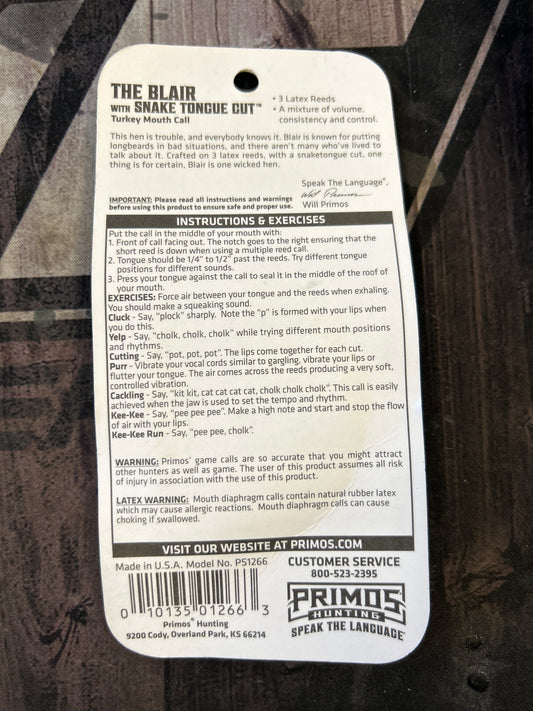 Primos The Blair - Hen House Series Turkey Mouth Call