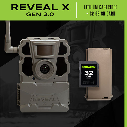 TACTACAM REVEAL X 2.0 + LITHIUM CARTRIDGE + 32GB SD CARD BUNDLE