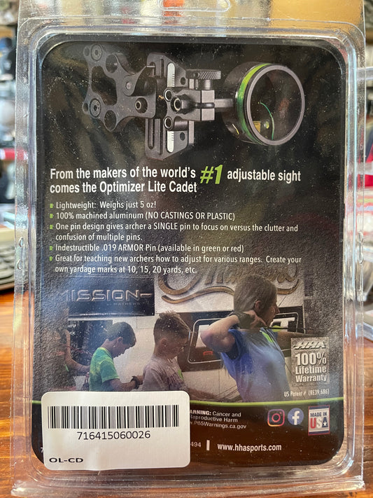 HHA OPTIMIZER CADET .19 GREEN RH