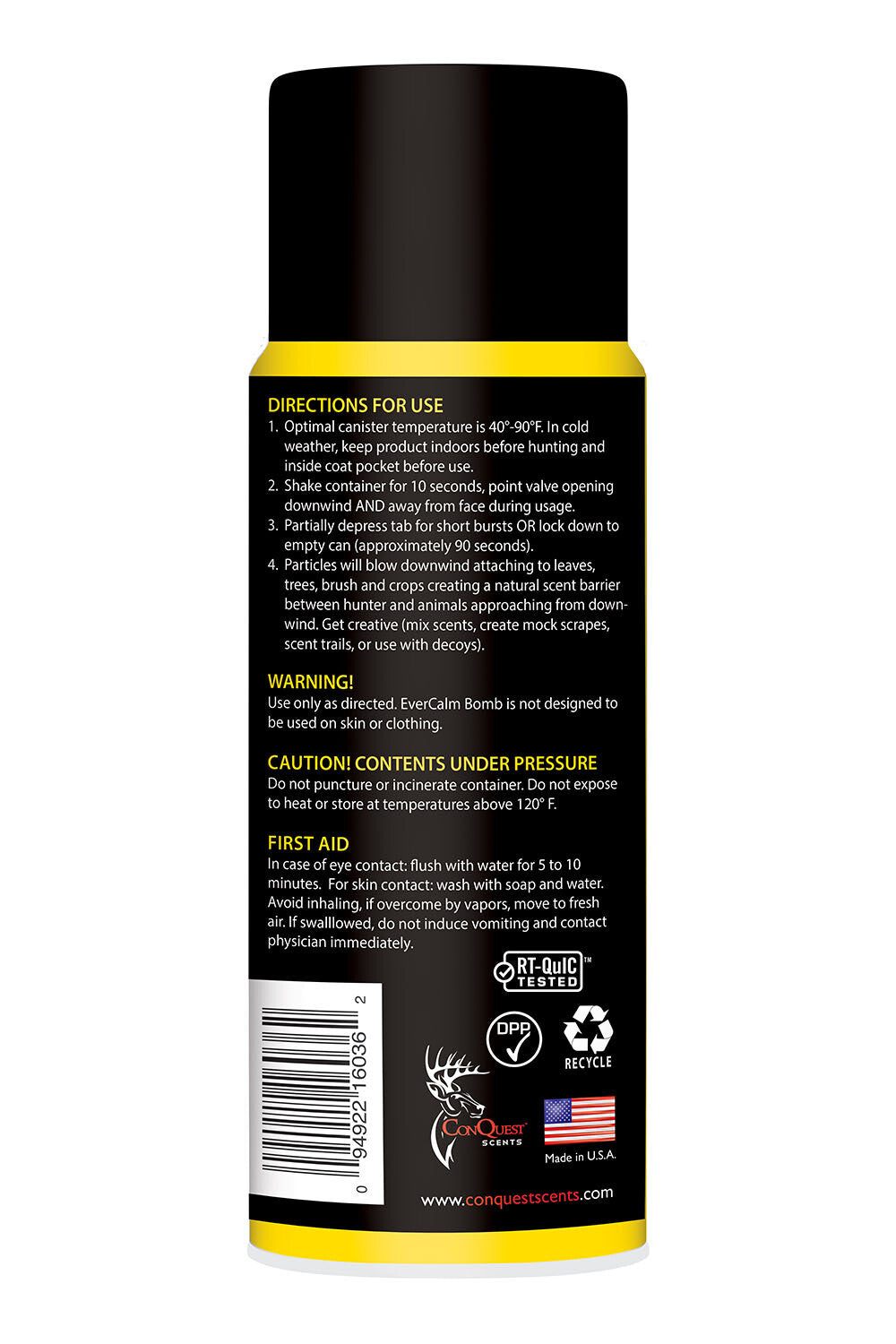 Conquest Scents ScentBomb EverCalm Deer Herd Aerosol - 3.5 oz.