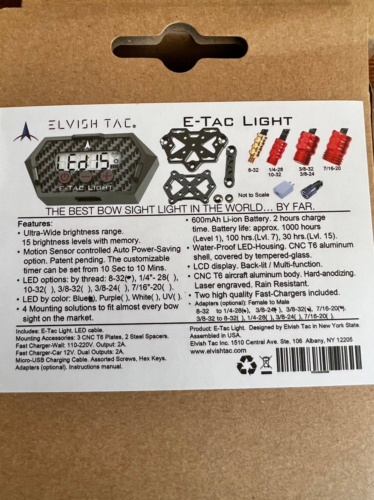 Elvish Tac E-Tac Bow Sight Light