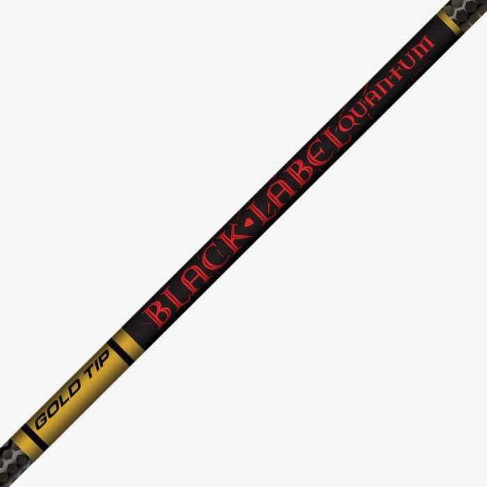 Gold Tip Black Label Quantum Arrow shaft - 2" Vane
