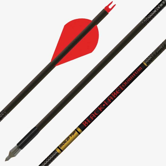 Gold Tip Black Label Quantum Arrow shaft - 2" Vane