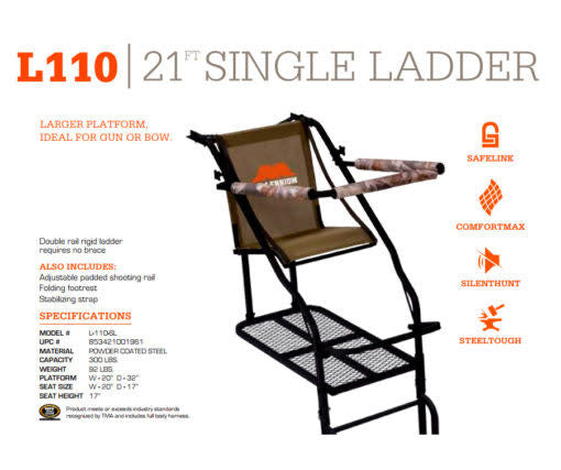 Millenium L110 21FT Single Ladder Stand