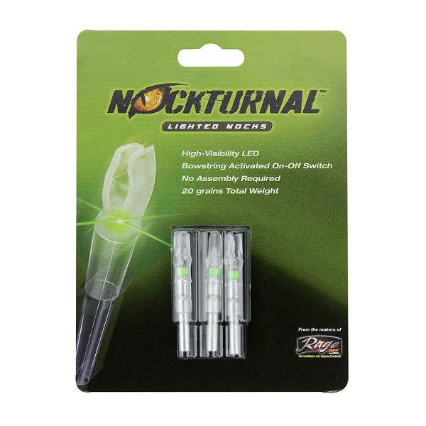 Nockturnal Lighted Nock - G -Green 3pk