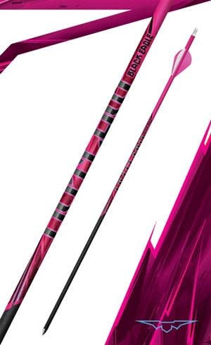 Black Eagle Outlaw Pink Crested Fletched arrow - 500 Spine
