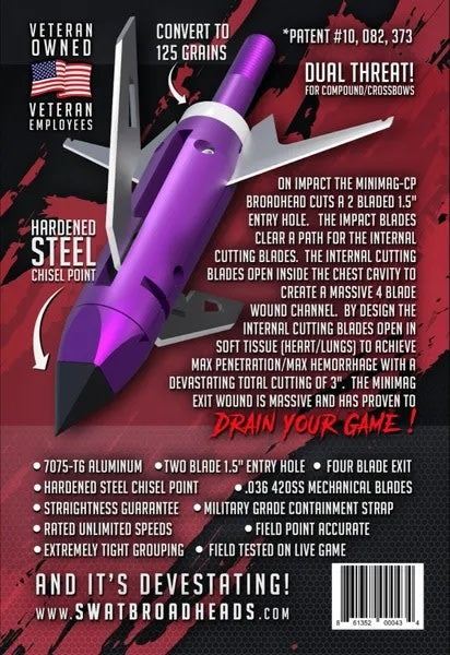 Swat Broadheads Minimag CP - 100 Grain - 3 Pack
