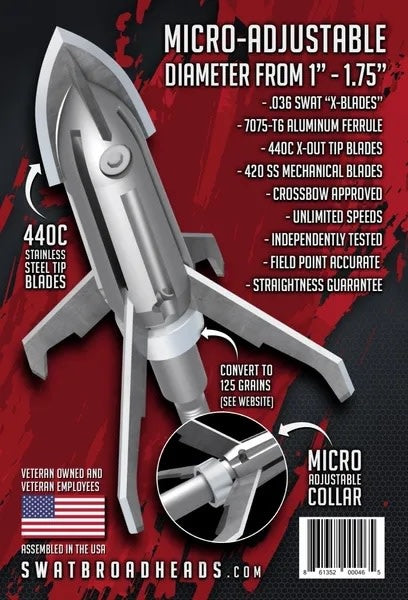 Swat Broadheads Vector - 100 Grain - 3 Pack