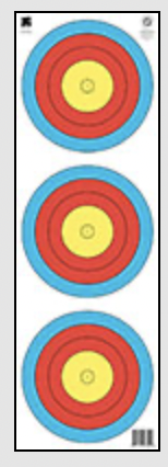 Maple Leaf 40cm 3 Spot Vertical Target