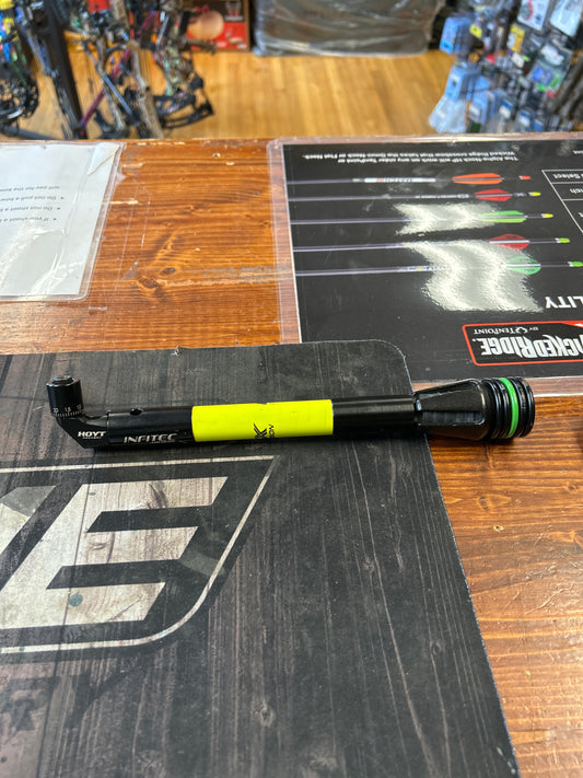 (Used) Infitec Archery Stabilizer 8” Yellow with Hoyt back bar attachment