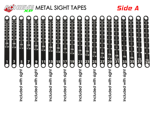 Axcel Achieve XP VR metal sight tapes