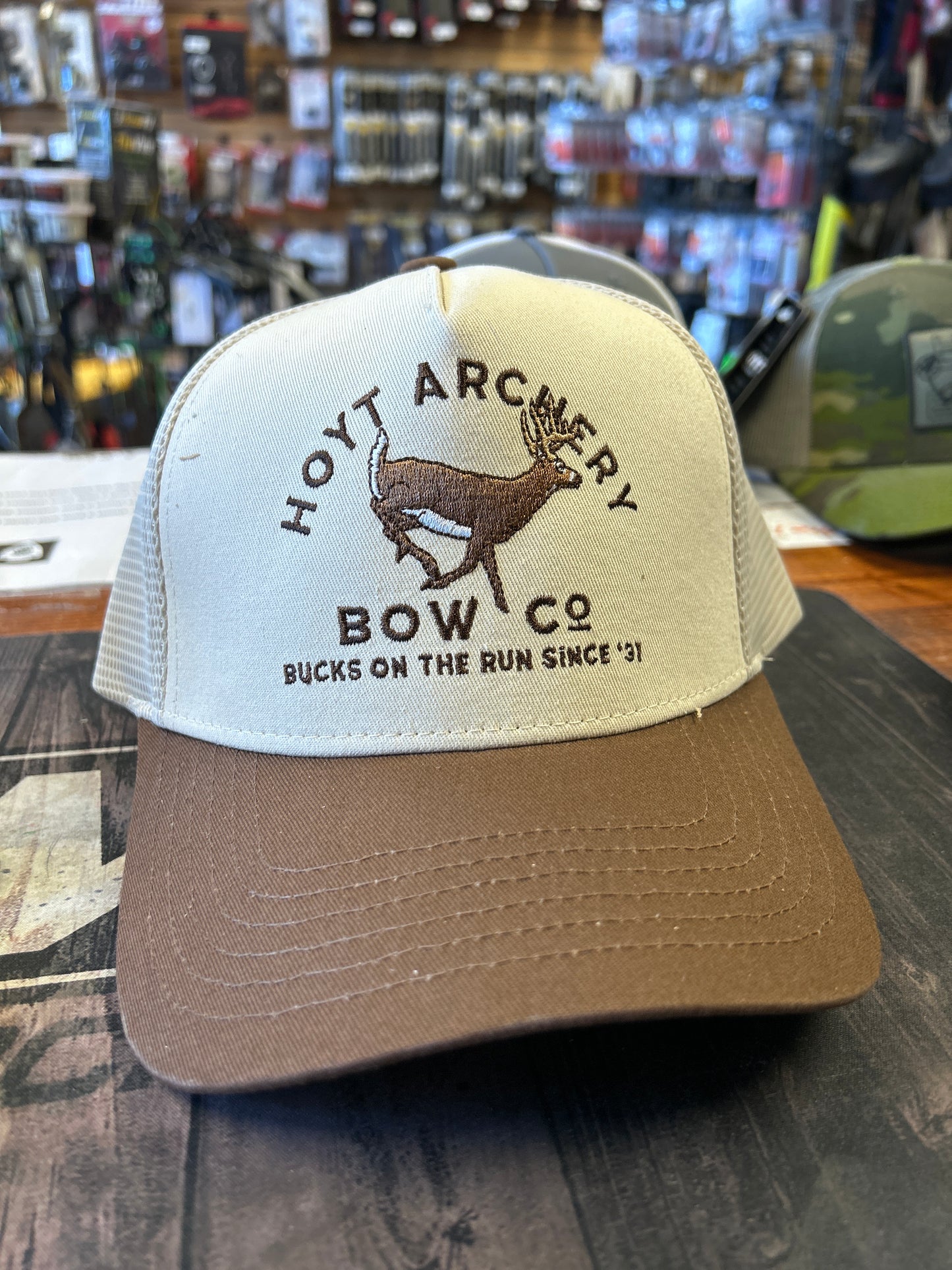 Hoyt Archery Running Buck Tan Hat