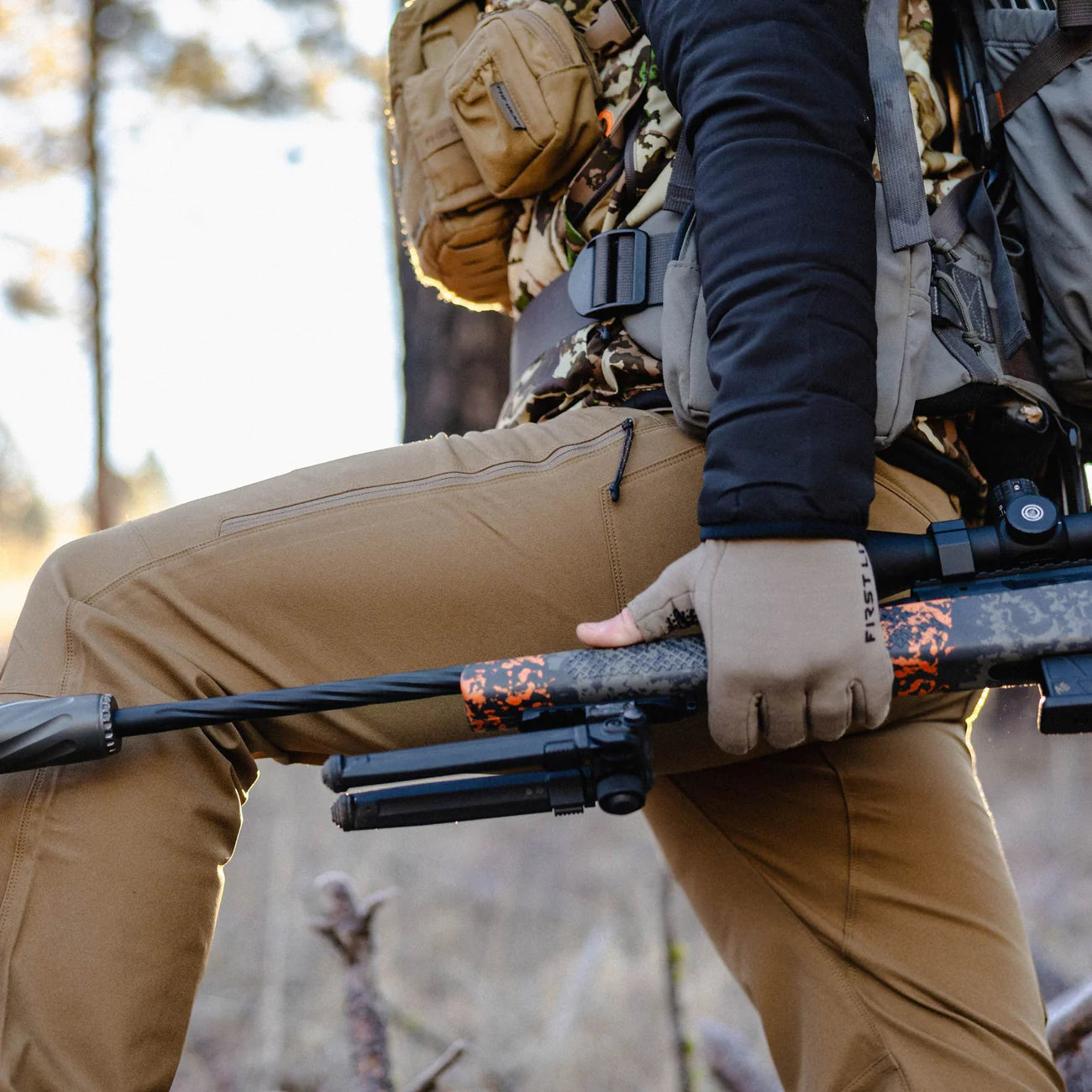 First Lite Rugged Wool Half Finger glove