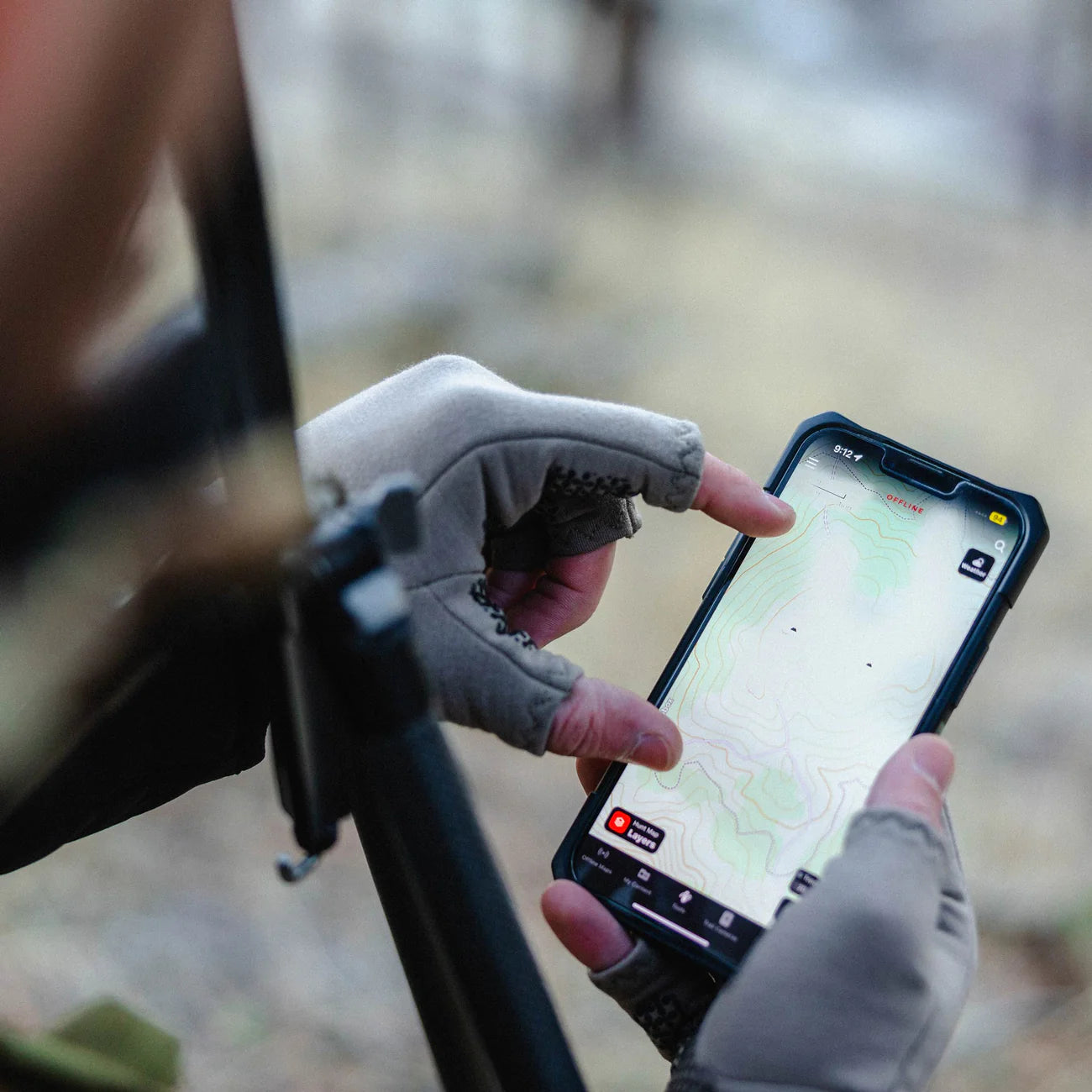 First Lite Rugged Wool Half Finger glove