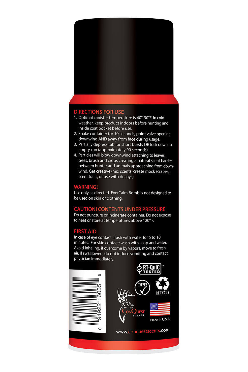 Conquest Archery ScentBomb Certified in Heat Whitetail Doe Estrous Aerosol - 4.0oz