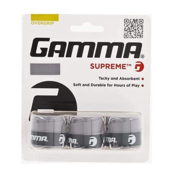 Gamma Supreme grip tape - Grey - 3 pack