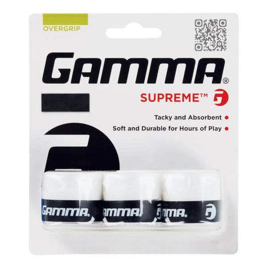 Gamma Supreme Grip Tape - White - 3 pack