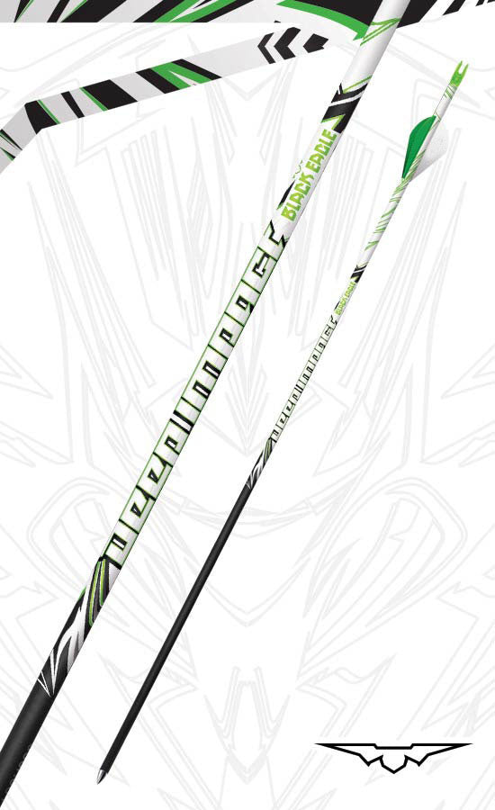 Black Eagle Deep Impact Crested Fletched Arrows -.003 - 6 Pack