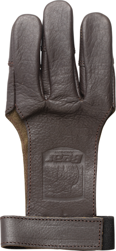 Bear Archery Leather 3 Finger Shooting Glove - Large
