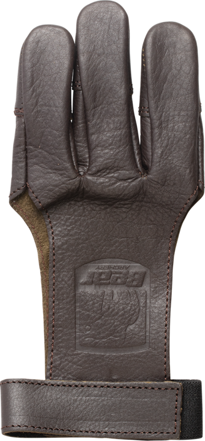 Bear Archery Leather 3 Finger Shooting Glove - Medium