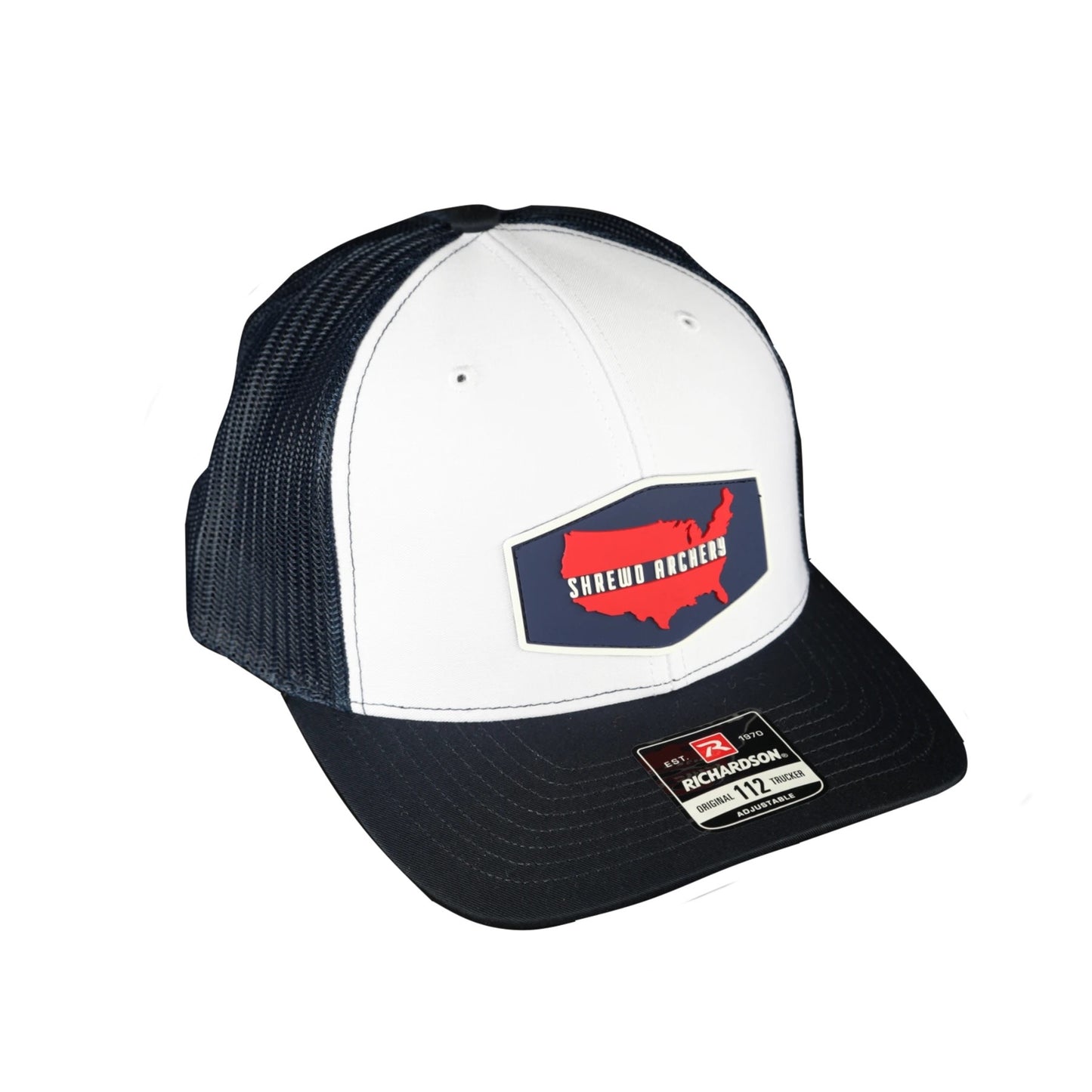 Shrewd Archery Patriot Patch Hat - White/Navy