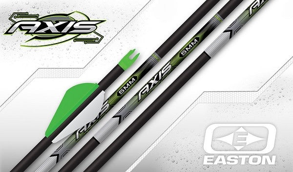Easton 5MM Axis Factory Fletched Carbon Arrow - 6 pack