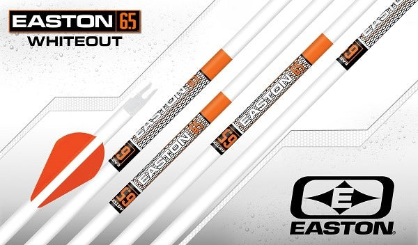Easton 6.5mm Whiteout Carbon Arrows - 6 Pack